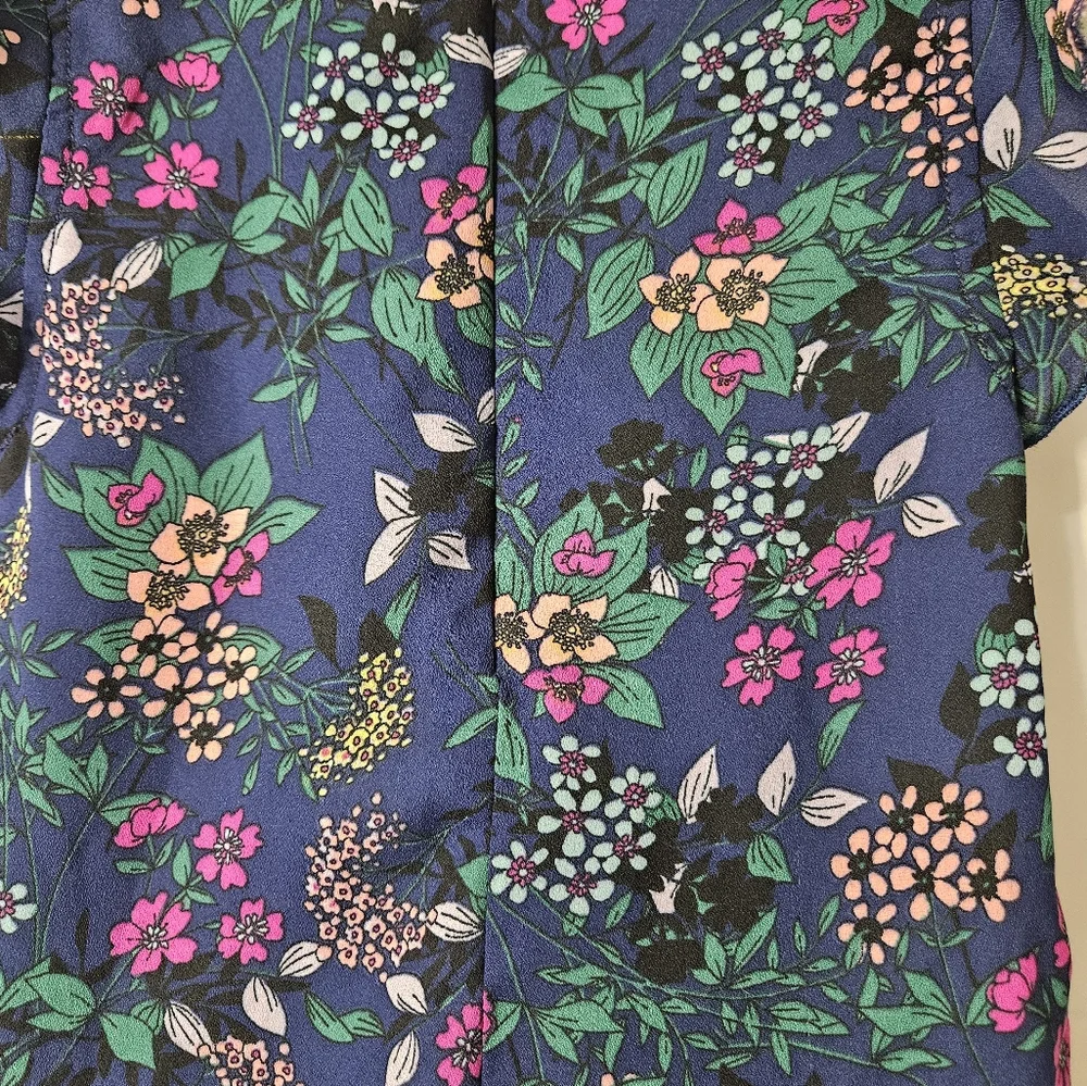 Peek Baby Emma Spring Floral Dress Navy 6-12 Months
